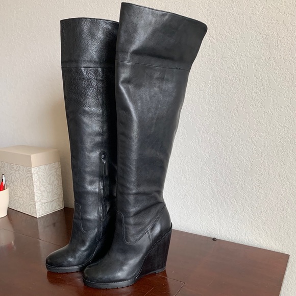 Lauren Ralph Lauren Wilda Leather Boots Size 9.5 - Picture 2 of 12